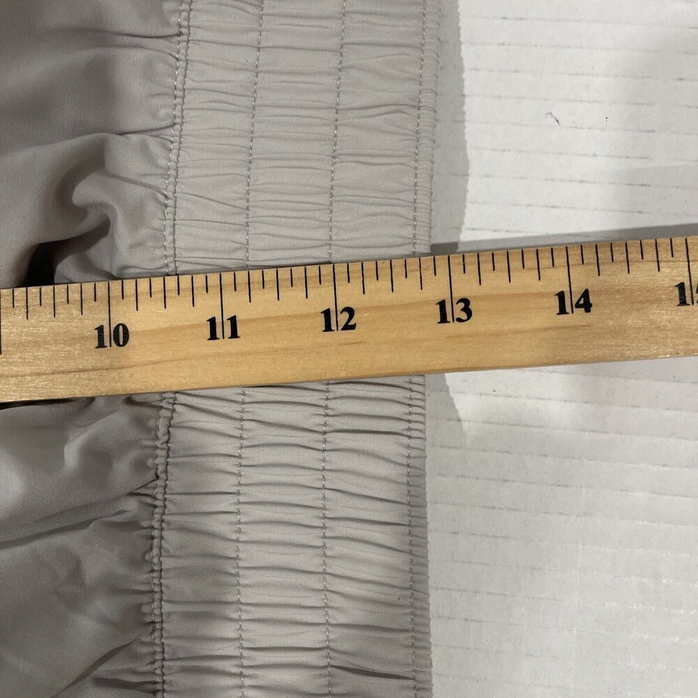 Nike Dri-Fit Women M Short Beige Grey Lined 2.5” Pocket Running High Rise - Picture 9 of 10